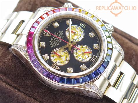 rolex watches daytona rainbow replica|rolex with rainbow bezel.